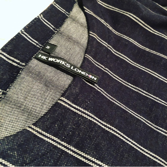 HK WORKS LONDON Navy blue stripe; white ruffles - Picture 2 of 3